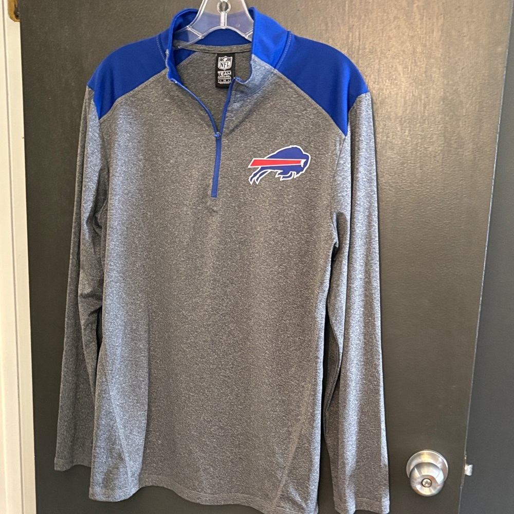NFL Team Apparel - Buffalo Bills Gray and Blue Pullover